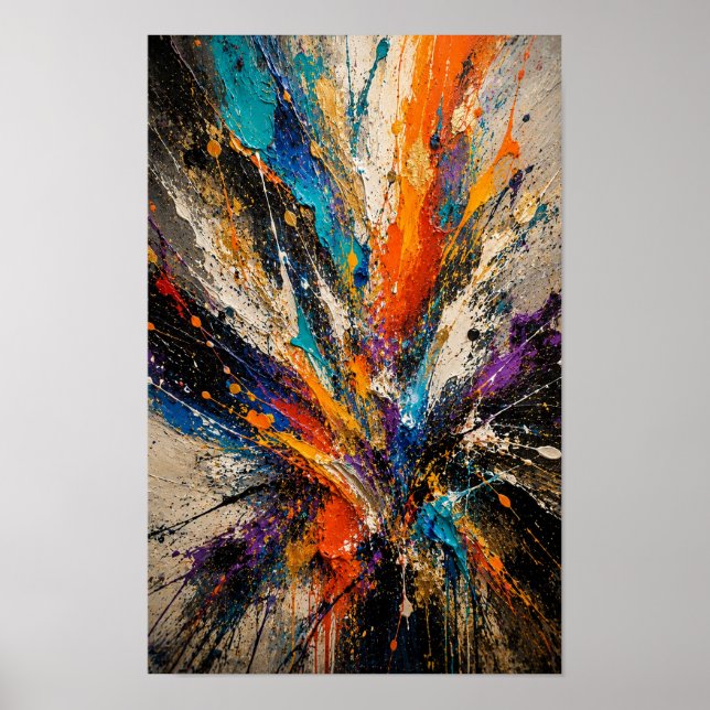 Color Explosion Abstract  Poster (Front)