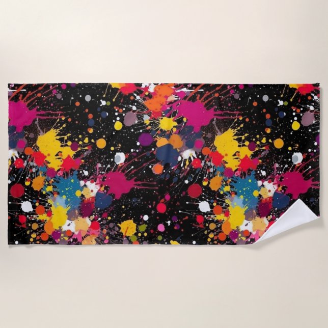 Color Explosion Beach Towel (Front)