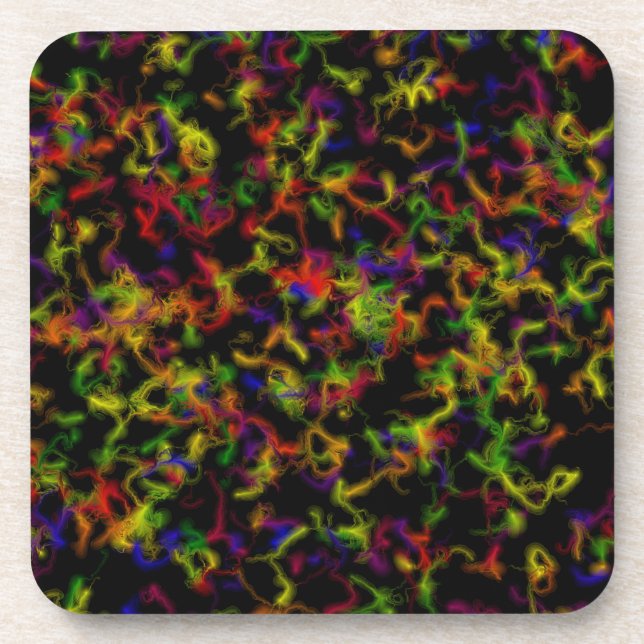 Color explosion beverage coaster (Front)