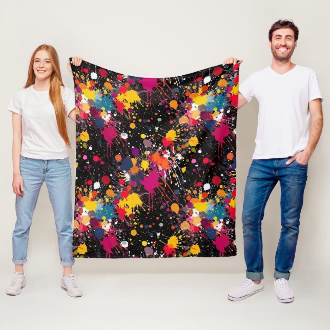 Color Explosion Fleece Blanket (In Situ)