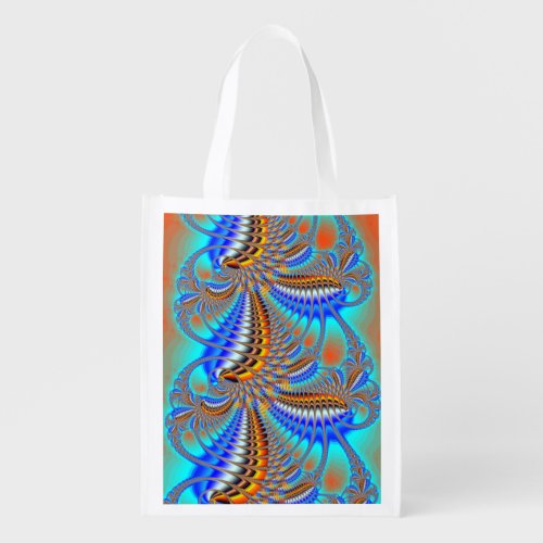 Color Explosion Fractal Art Grocery Bag