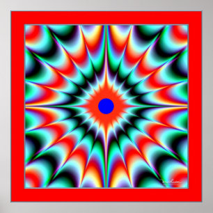 Color Explosion Illusion Poster