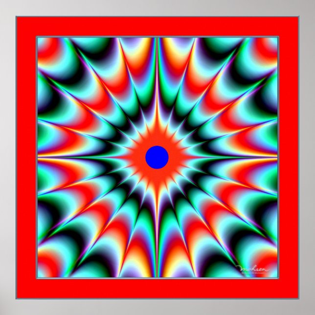 Color Explosion Illusion Poster (Front)
