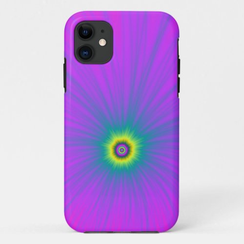 Color Explosion in Blue on Pink iPhone 5 iPhone 11 Case