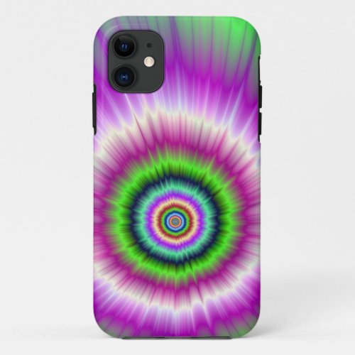Color Explosion in Pink and Green iPhone 5 iPhone 11 Case