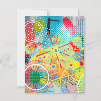 Color Explosion Note Card