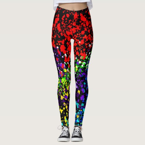 Color Explosion Paint Blast Splatter Fashion Leggings