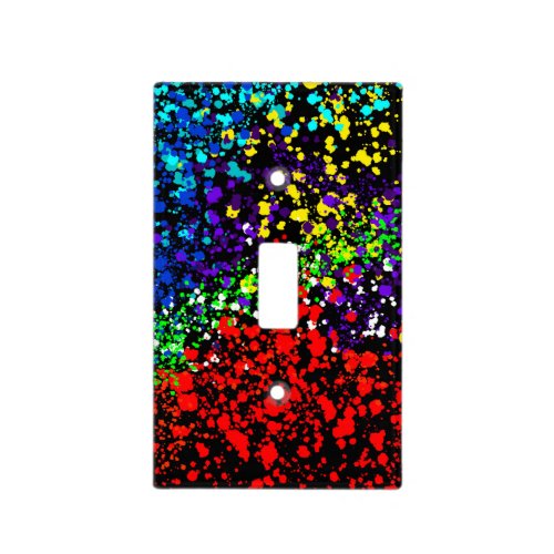 Color Explosion Paint Dots Colorful Modern Cool Light Switch Cover