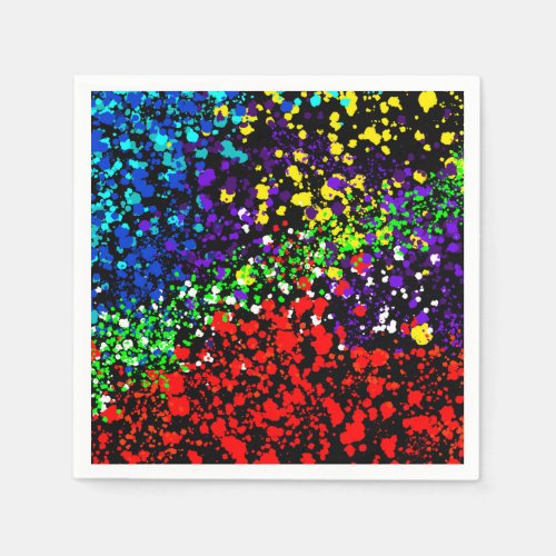Color Explosion Paint Dots Colorful Modern Cool Napkins