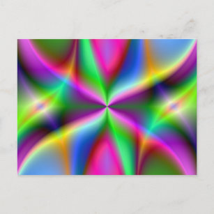 Color Explosion Rainbow Fractal Art Gifts Postcard
