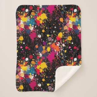 Color Explosion Sherpa Blanket