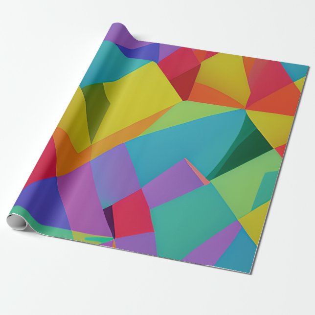 Color Explosion Wrapping Paper (Unrolled)
