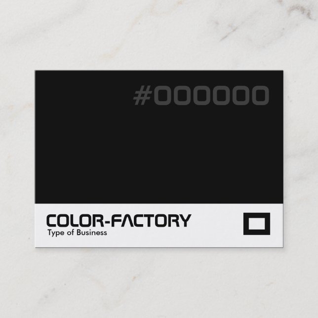 Color Factory - Black (000000) Business Card (Front)