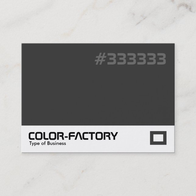 Color Factory - Dark Gray (333333) Business Card (Front)