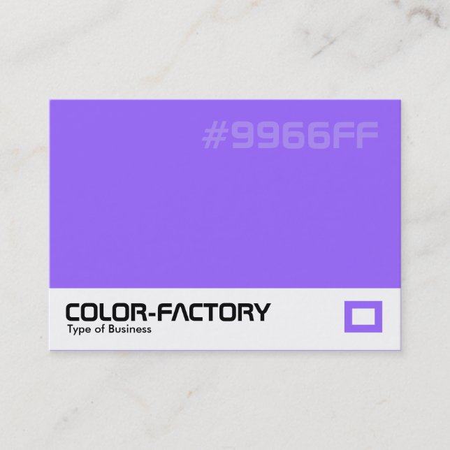 Color Factory - Purple (9966FF) Business Card (Front)