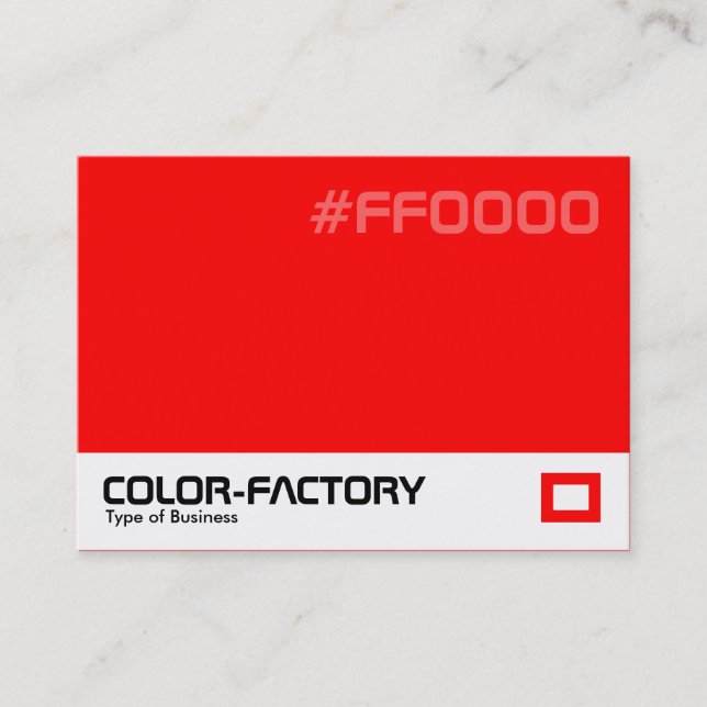 Color Factory - Red (FF0000) Business Card (Front)