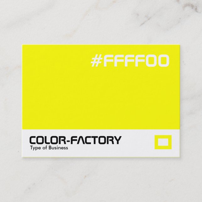 Color Factory - Yellow (FFFF00) Business Card (Front)