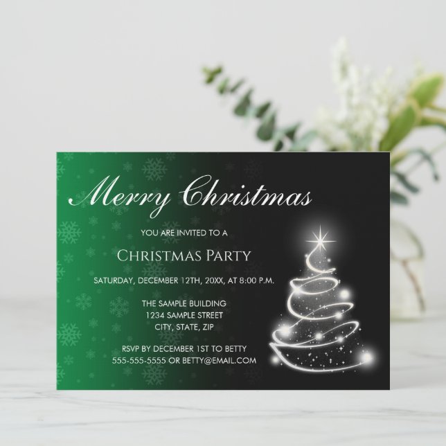 Color Fade Christmas Invitation (Standing Front)