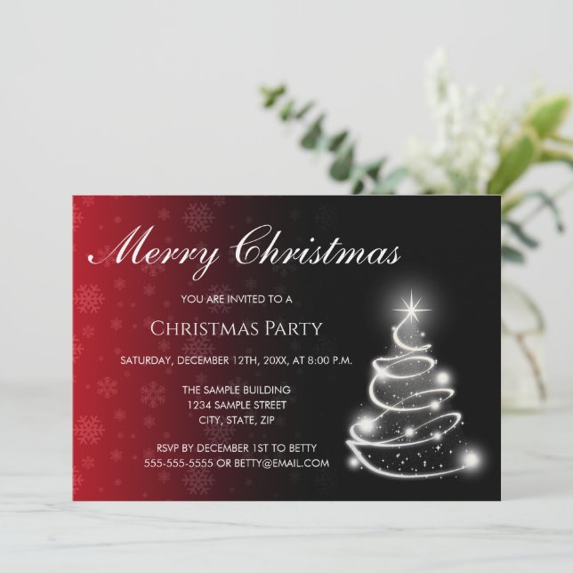 Color Fade Christmas Invitation (Standing Front)
