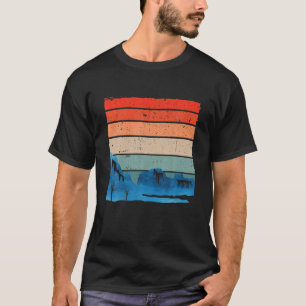 Color Fade Grunge Retro Sunset Mountains T-Shirt