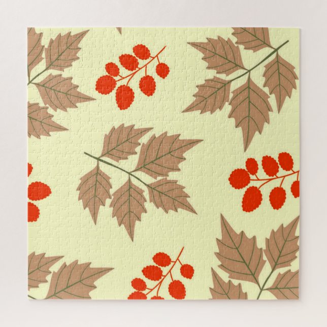 Color fall leaves pattern jigsaw puzzle (Vertical)