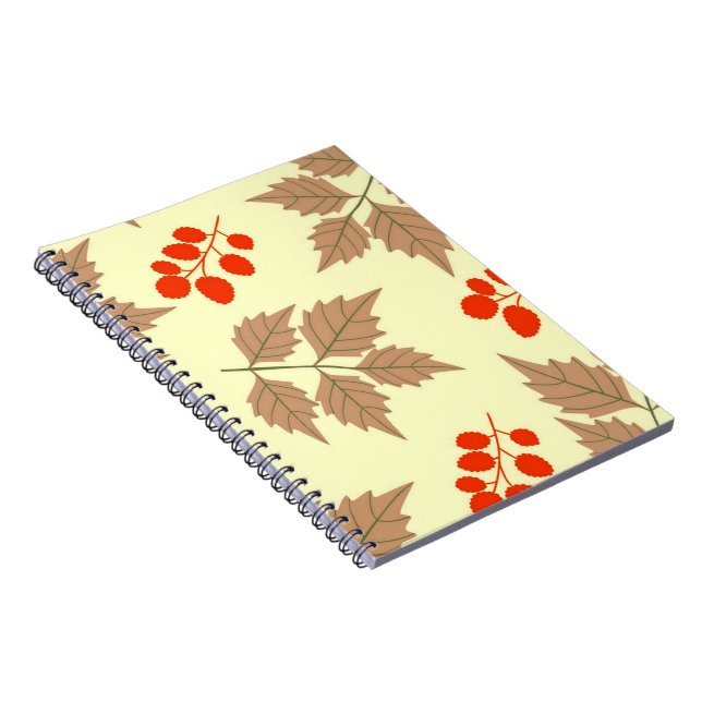 Color fall leaves pattern notebook (Right Side)