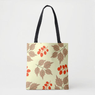 Color fall leaves pattern tote bag