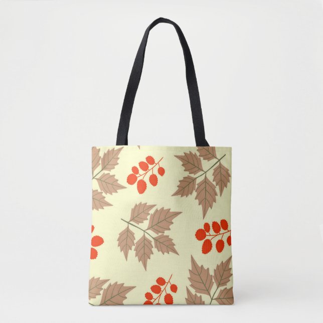 Color fall leaves pattern tote bag (Front)