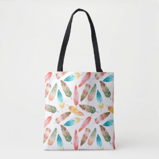 Color Feathers Tote Bag