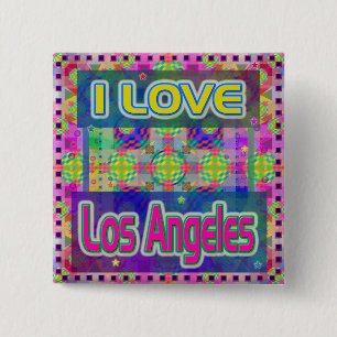 Color Fest: "I LOVE Los Angeles" Button