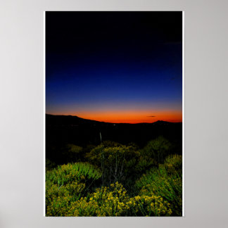 Color Filled Sunset Poster