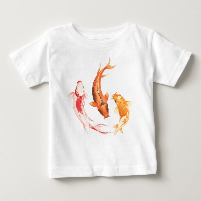 Color Fish Design  Baby T-Shirt (Front)