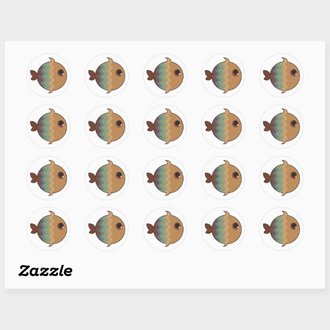 color fish stickers (Sheet)