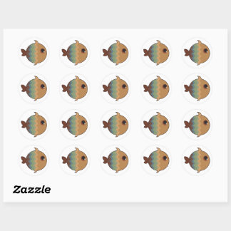 color fish stickers