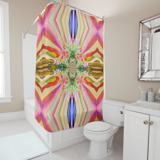 Color Flares Shower Curtain (In Situ)