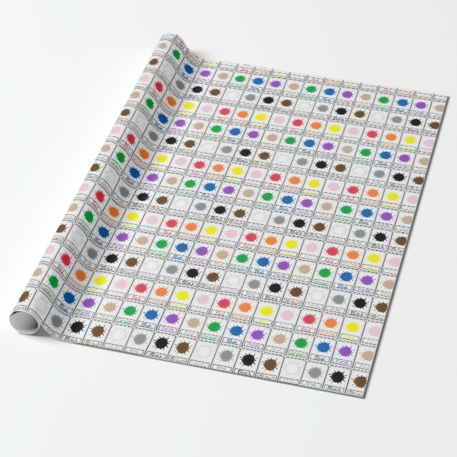 Color Flash Cards - School Series Wrapping Paper (Unrolled)