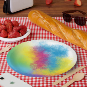 color flash paper plates
