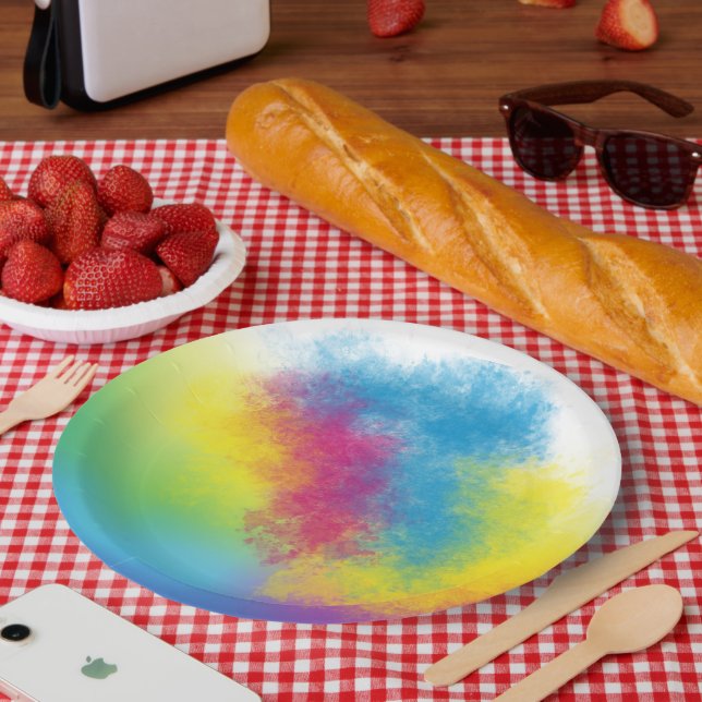 color flash paper plates (Picnic)