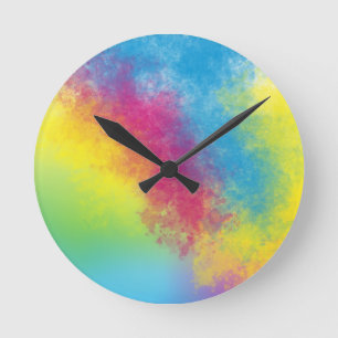 color flash round clock
