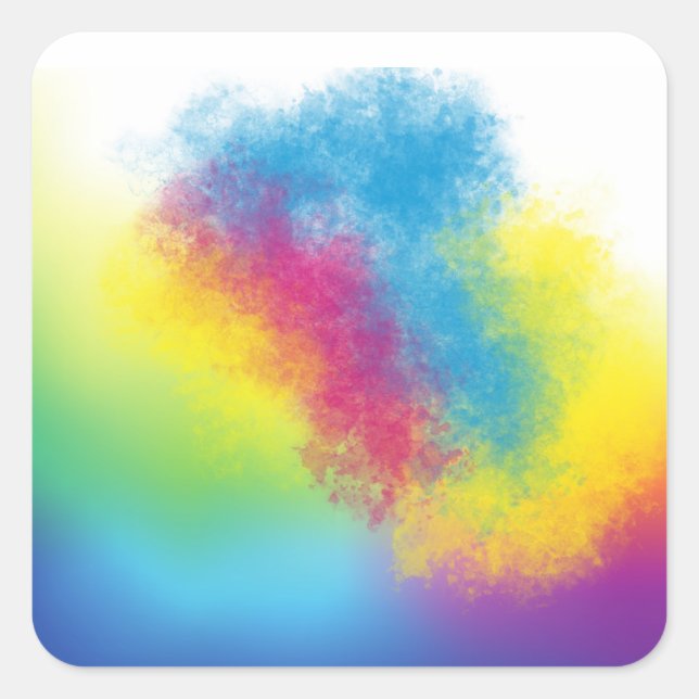 color flash square sticker (Front)