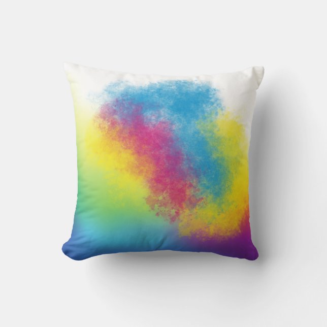color flash throw pillow (Front)