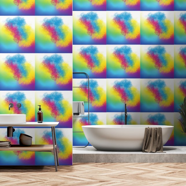 color flash wallpaper  (Bathroom)