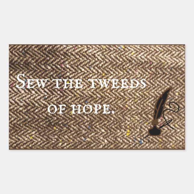 Color-flecked tweed hope sticker (Front)