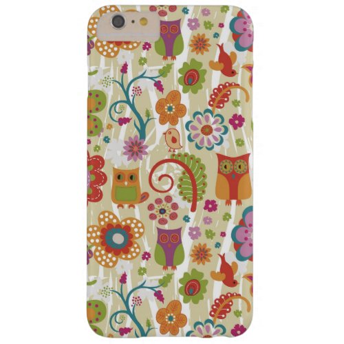 Color Floral and Owl Barely There iPhone 6 Plus Case