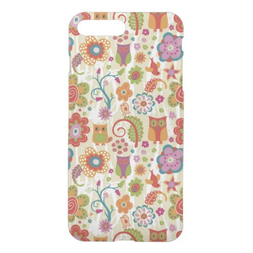 Color Floral and Owl iPhone 8 Plus7 Plus Case