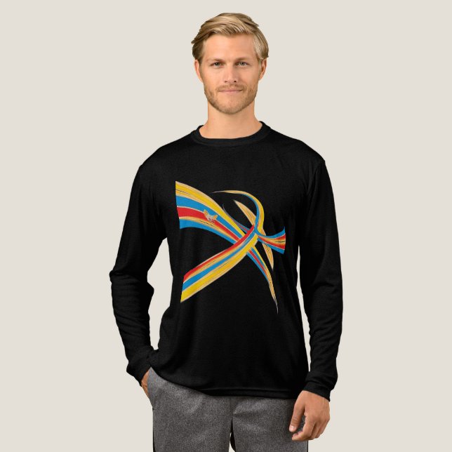 Color Flow Energy – Desert Fox Design Tri-Blend Shirt (Full Front)