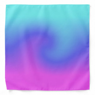 Color Flow Pink Purple Blue Aqua Unisex Fashion Bandana