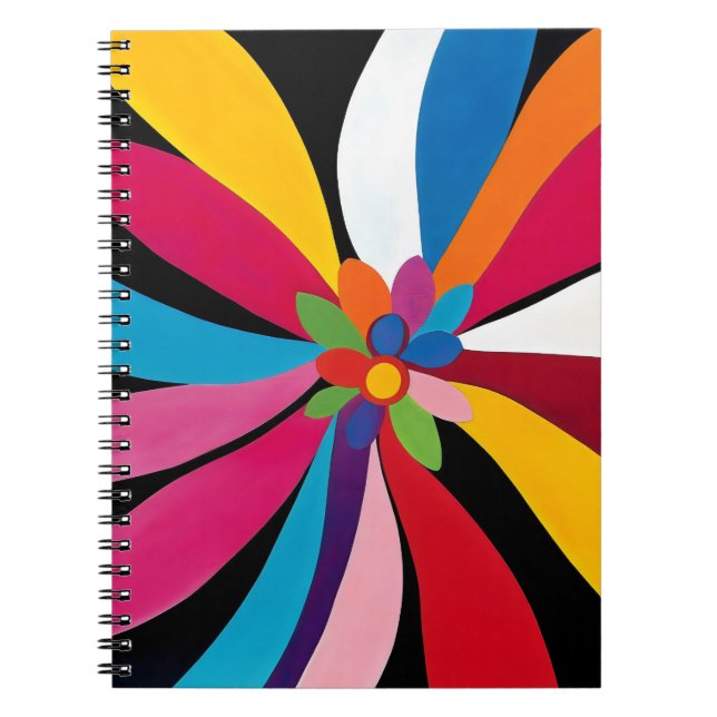 Color Flower Abstract Notebook (Front)