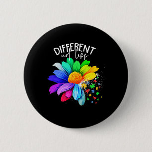 Color Flower Different Not Less Autism Awareness M Button