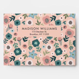 Color Flowers Modern Minimalist Simple Envelope